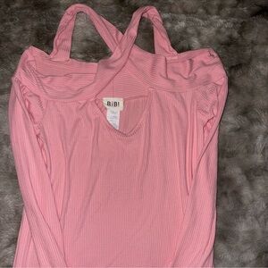 Pink Crisscross Small Long Sleeve